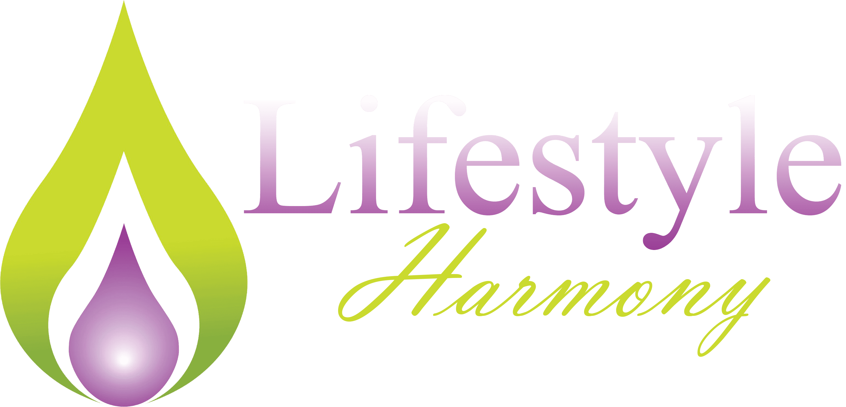 Lifestyle Harmony Logo with gradient text effect